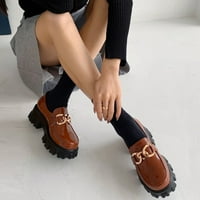 Symoidni ženski čizme - čizme za gležnjače za gležnjeve za sjajne kožne cipele crna crna 35