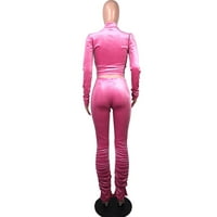 Zodggu ženski kombinezon moda pune dužine pantalone seksi šuplje patentni zatvarač čvrste boje udobne