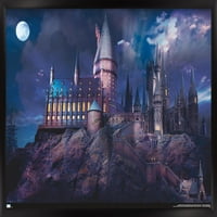 World Worldring: Harry Potter - Hogwarts noću zidni poster, 14.725 22.375 uokviren