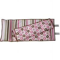 Bacati - Mod Dots StripStoddler Napomena u ružičastoj boji, pamuk Percale sa pričvršćenim jastukom, veličina