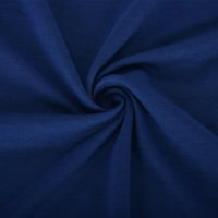 Žene Plus Veličina Pune Bluze Sa Volanima Kratki Rukav Ljetni V-Izrez Majice Plavi L