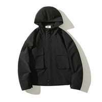 Vanjska funkcionalna velika džepna jakna za alate pamučna podstavljena Odjeća Crna XL