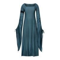 Ženske jesenske haljine Moda Casual okrugli vrat haljina Dugi rukav žene štampane ženske haljine dugačke