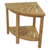 Redmon bamboo bam ili tuš ugao sjedala s policama za dodatnu opremu, uzorak u obliku topljenja, Woodgrain