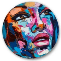 PROIZVODNJAČA Sažetak šarenog fantazije portret mlade žene moderni krug metalne zidne umjetnosti - disk