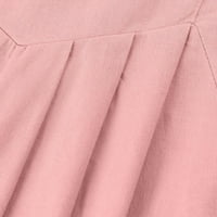 Cuoff Toupssuits za žene Bodi, modni čvrsti kolor kopča kaiš labavi bodići kratke hlače sa džepovima ružičaste
