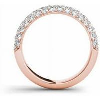 1-karatni T. W. Diamond 14kt vjenčani prsten od ružičastog zlata