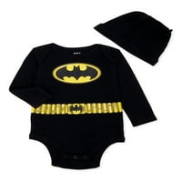 Batman Baby Boy Bodysuit i set za hat, dvodijelni