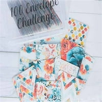 Rdeuod Envelope Challenge Bo Set, 5050 $ komplet izazova za uštedu novca u danima, knjiga budžetskog planera