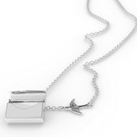 Ogrlica ogrlica jezero retro dizajn Miscoe jezero u srebrnoj koverti Neonblond