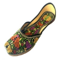 Ženske indijske cipele Phulkari Punjabi Jutti poklon za nju Slip on Flat Shoes balet za žene us EURO 37