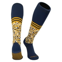 Mk Socks Digital Camo Stripe Navy Gold Duge Sportske Čarape Do Koljena