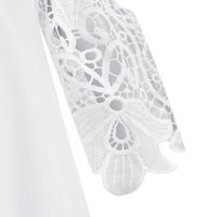 Ženski Casual Ruffled kratki rukav V vrat ljetna štampana majica ženski vrhovi kratki rukav Dressy pamuk