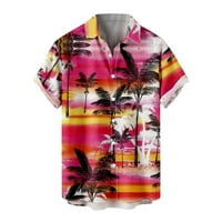 Muške Casual havajske košulje tropsko cvjetno štampano dugme Down ljetna košulja na plaži kratki rukav