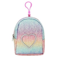 Wonder Nation Mini Rainbow Heart ruksak privjesak za ključeve, torbica za novčiće i torbica za odlaganje