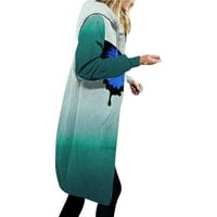 Simplmasygeni ženski klirens Top Dugi rukav dukserica u boji džemper Casual modni dugi kaput gradijent