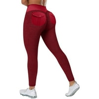 Aufmer Hlače za žensko čišćenje elastičnih struka Sportske hlače Duge print joga hlače za žene Ležerne