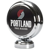 Portland Trailblazers NBA Chrome Retro Style TableTop Neon Clock