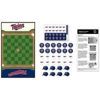Remek-djela službeno licencirana MLB Minnesota Twins Checkers Checkers igra za obitelji i djecu uzraste