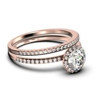 Dainty Art Deco 2. Carat Round Cut Diamond Moissite zaručnički prsten, vjenčani prsten u srebrnim sjedenjem