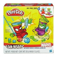 Play-Doh Marvel Can-Heads sa paukovom muškarcem i zelenim goblinom