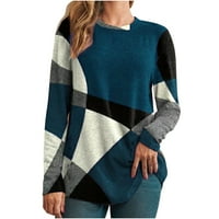 Samickarr pulover džemperi za žene Trendy Dressy Business Casual Loose Fit Plus Size Tunic topovi za nošenje