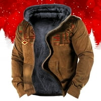 Fleece dukseve za muškarce pune zip up džemper s dugim rukavima obložene aktivnim jakni
