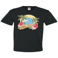 Inktastična proljetna pauza sa oceanskim palmima od palma na jugu Padre ostrva Muška majica V-izrez