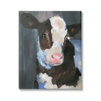 Stupell Industries detaljna slikarska seoska Krava tele goveda portretne Slike galerija - omotano platno