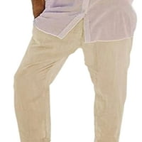 Niveer muške pantalone nacrtajuće hlače elastična struka dugih pantnih salona na dnu solidne boje kaki