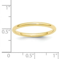 10k žuto zlato Standardna težina udobnost FIT Vjenčane veze veličine 10. 1CF020