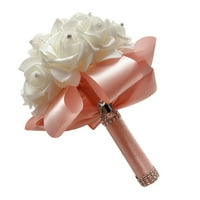 Listenwind vjenčani buket umjetno vjenčanje držanje buket za mladenke ili djeveruše cvijeće ruže kristalni