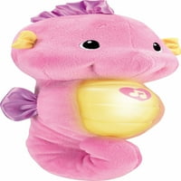 Ribar - Sjajan morska kolica, muzička plišana igračka i zvučna mašina za bebu sa lampicama, ružičasta