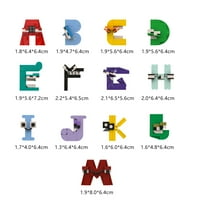 Abeceda Građevinski set, abeceda Legenda Građevinski blok model, obrazovna pisma lore abc igračke za učenje,