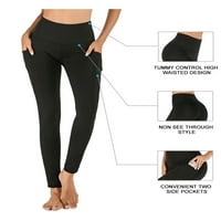 Yaavii mrežne joge hlače sa bočnim džepovima za žene visoki struk trčanje treninga elastičnih gamaši