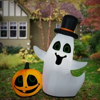 Nacionalna stabla Kompanija Halloween Ghost napuhavanje, LED svjetla, stopalo