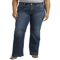 Srebrna Jeans Co. Plus Veličina Avery High Rise nogavice Traperice Veličine 12-24