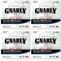Gnarly Jerky Premium Cut Bevef korejski bbq recept okus, 2. oz, pakovanje