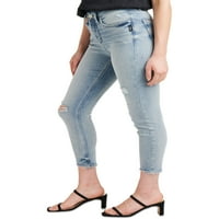 Silver Jeans Co. Ženske uske Crop farmerke Avery High Rise, veličine struka 24-36