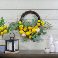 Northlight limuni i cvijeće vještački cvjetni Proljetni vijenac žuta