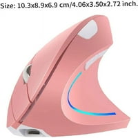 Vertikalni miš H 2.4 G Usb bežični punjivi 2400dpi miš za igranje sa Rgb svijetlo ružičastom Ultra brzim