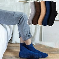 Muške čarape Čvrsto boje zadebljane zimske jeseni protiv trenja toplo meko mekoj čarape za dom