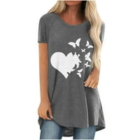 Taotanxi ženske modne ležerne tiskarske majice s kratkim rukavima labav tee vrhovi tuničke bluze Žene