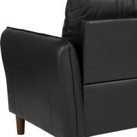 Flash nameštaj Milton Park Tapacirani plišani jastuk Back Sofa u Crnoj Lethersoft