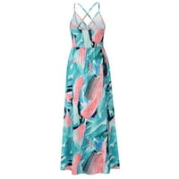 Corashan ljetna haljina Ženska haljina plaža suknja Print pojas suknja Cross Strap haljina V-izrez prsluk