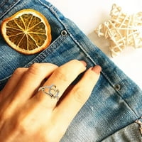 Gif Love Creative Heart-to-heart angažman Nakit Dame prsten dijamant prstena