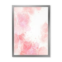 PROIZVODNJAK Sažetak prskanja ružičastih cvjetova moderna uokvirena umjetnička štampa