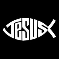 Pop umjetnost Ženska riječ umjetnost majica s dugim rukavima - Christian Isus ime riblje simbol