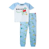 Kidtopia Boys gornji dio kratkih rukava i duge pantalone pidžama set za spavanje, veličine 6X-14