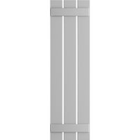 Ekena Millwork 1 8 W 49 H True Fit PVC trodijelna ploča-N-letve roletne, grundirane